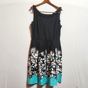 Danny & Nicole | Multicolor A-Line Floral Print Dress Size: 14